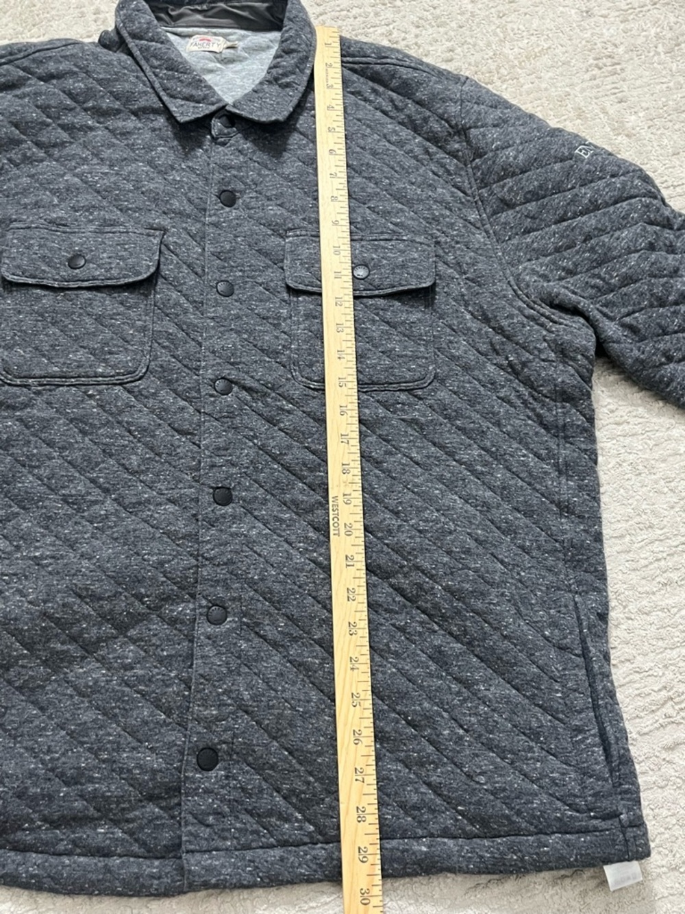 Faherty Epic Quilted Shirt Jacket - Embroidered - Picture 10 of 11